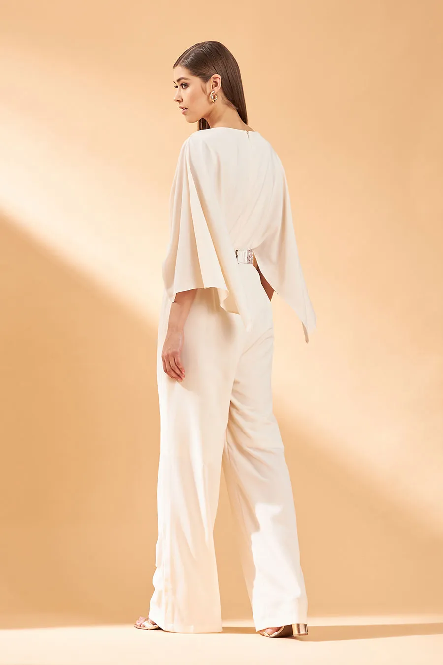 Ecru Sophie Jumpsuit With Belt