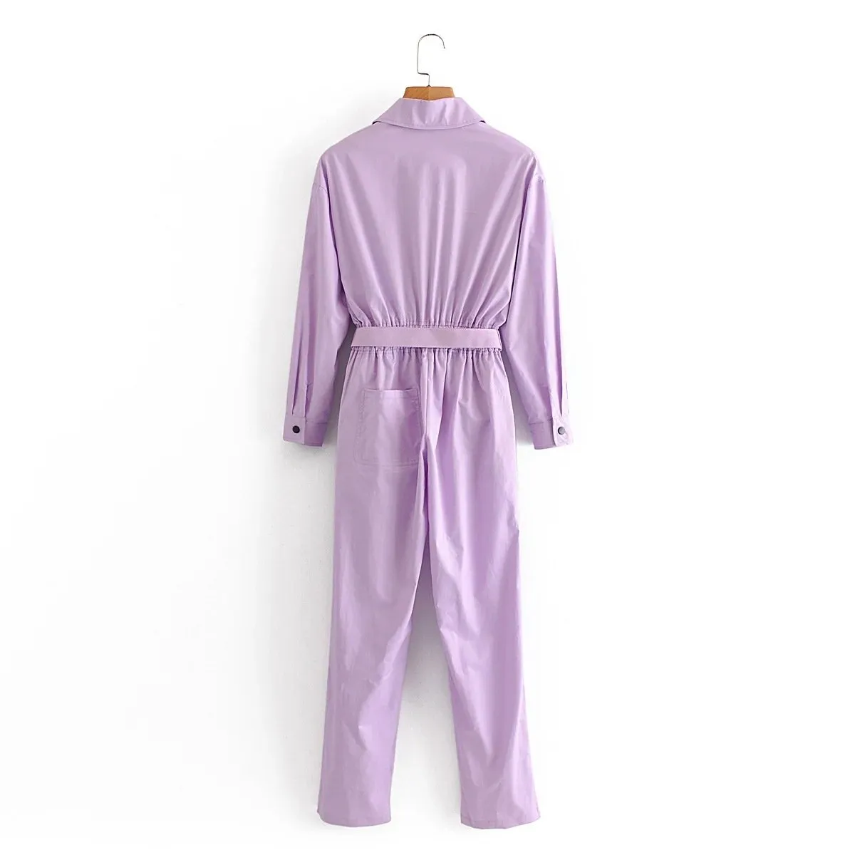 Elegant Turn-down Collar Women's Jumpsuit