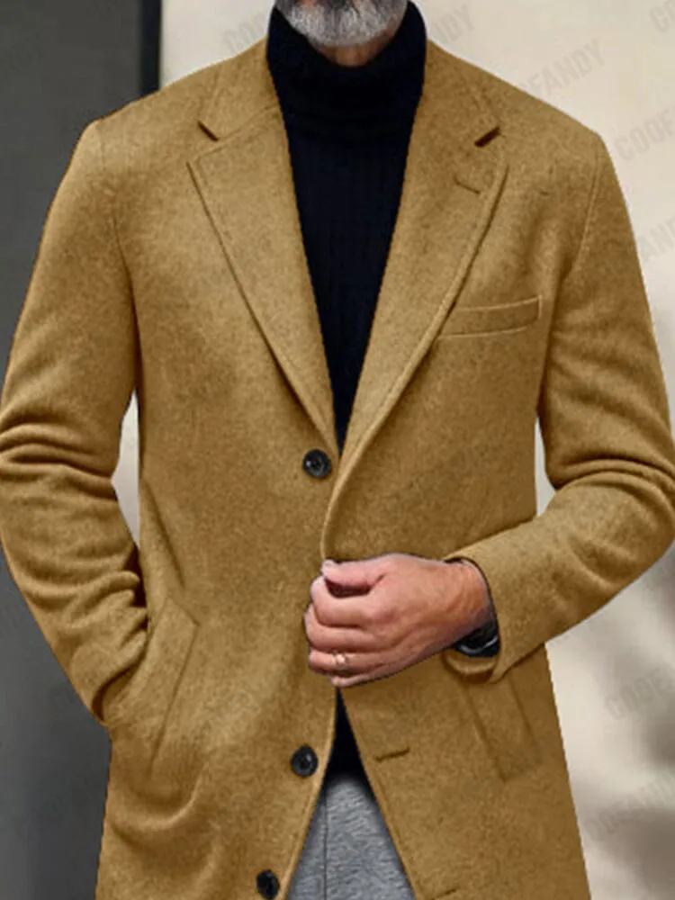 Elegant Warm Tweed Overcoat