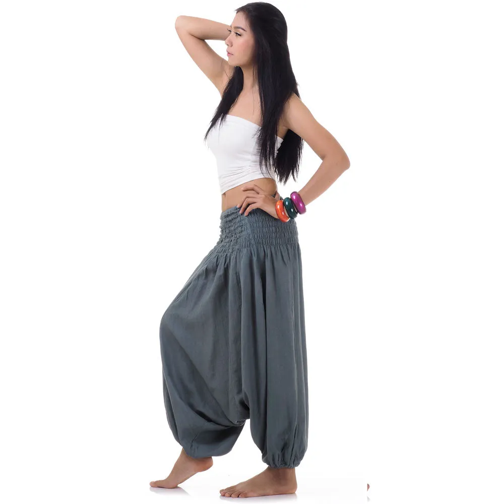 Elephant Gray Women's 2-in-1 Jumpsuit Harem Pants