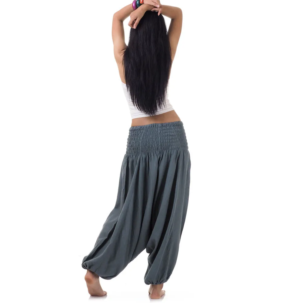 Elephant Gray Women's 2-in-1 Jumpsuit Harem Pants