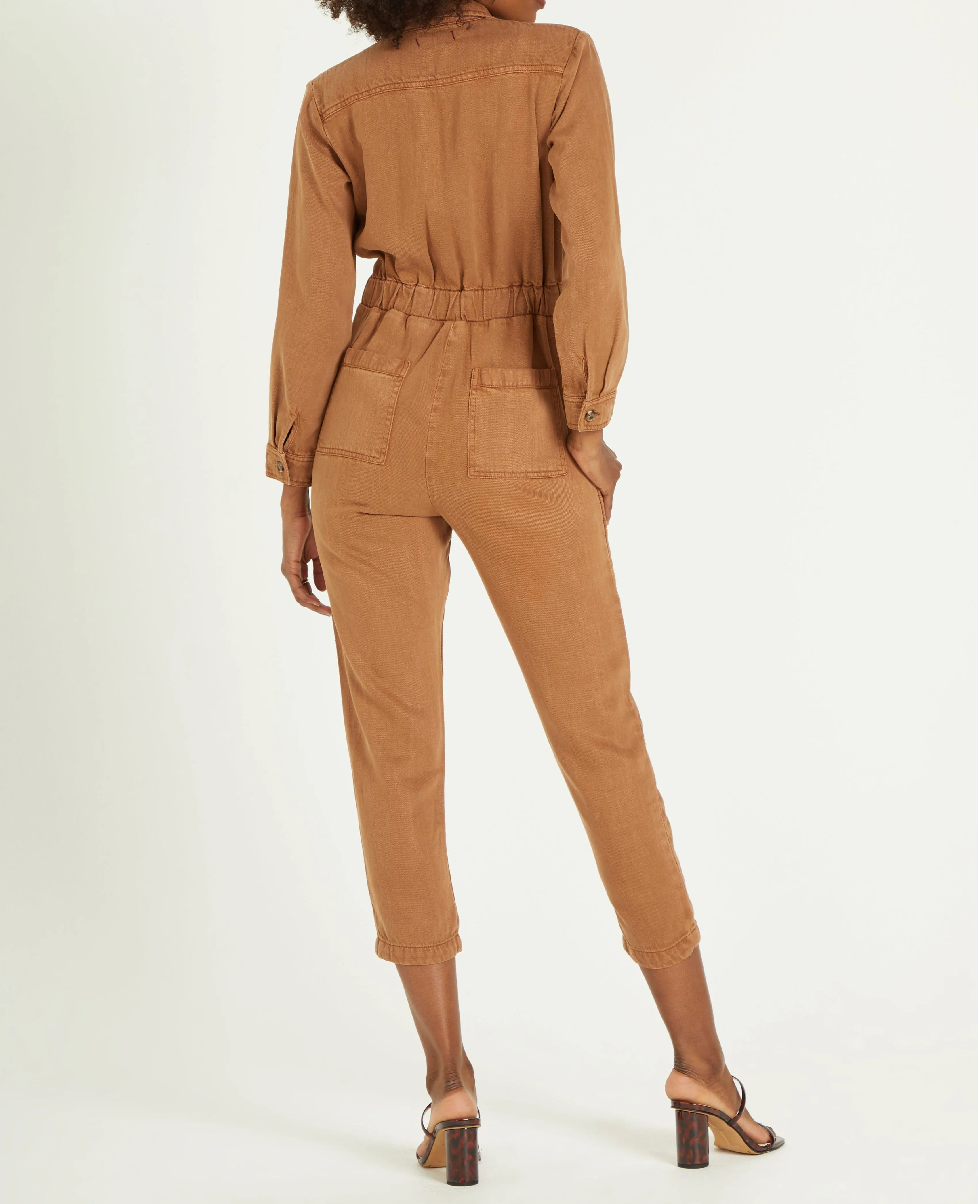 FERGIE JUMPSUIT IN DARK TAN