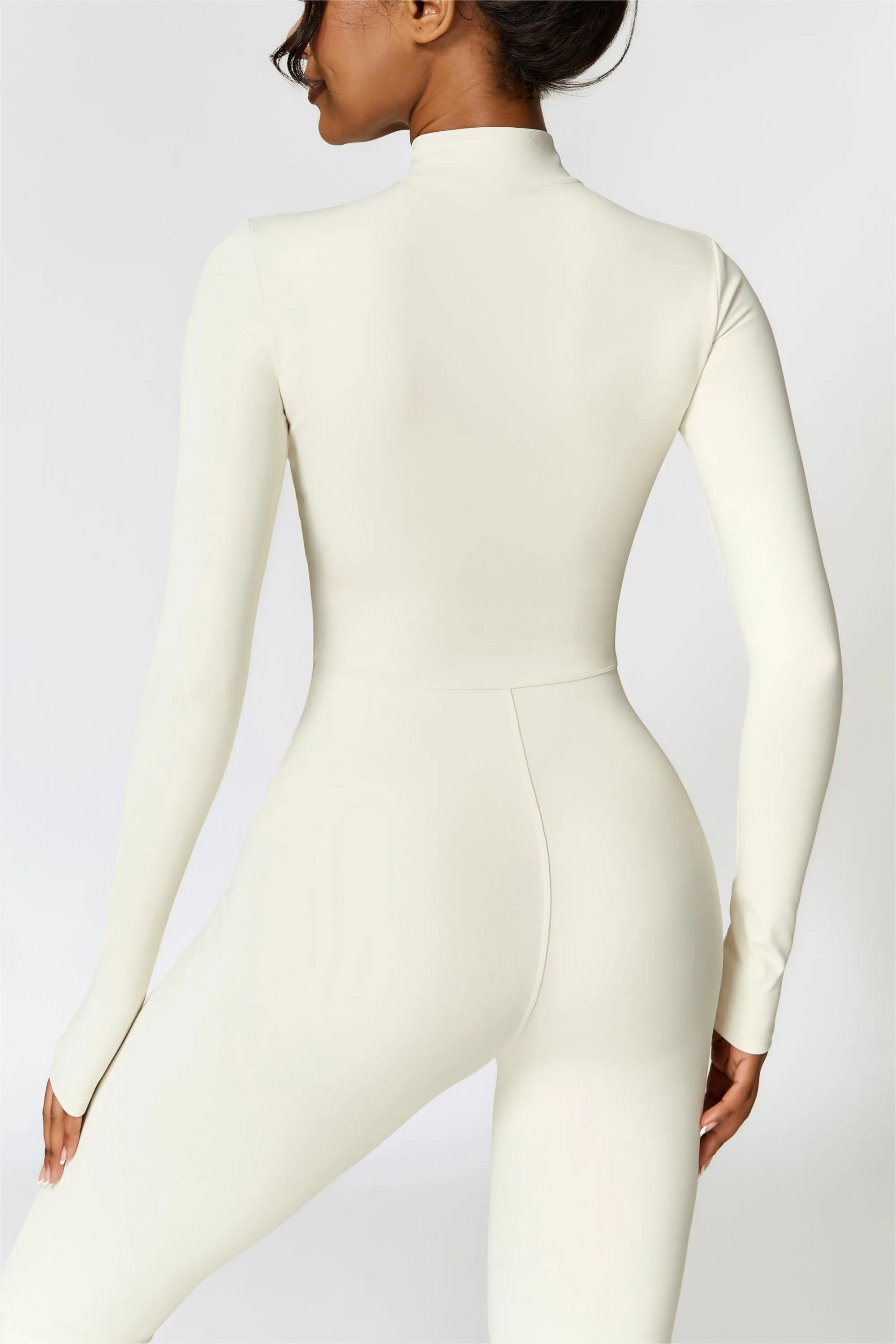 Fleece-Lined Half-Zip Active Jumpsuit