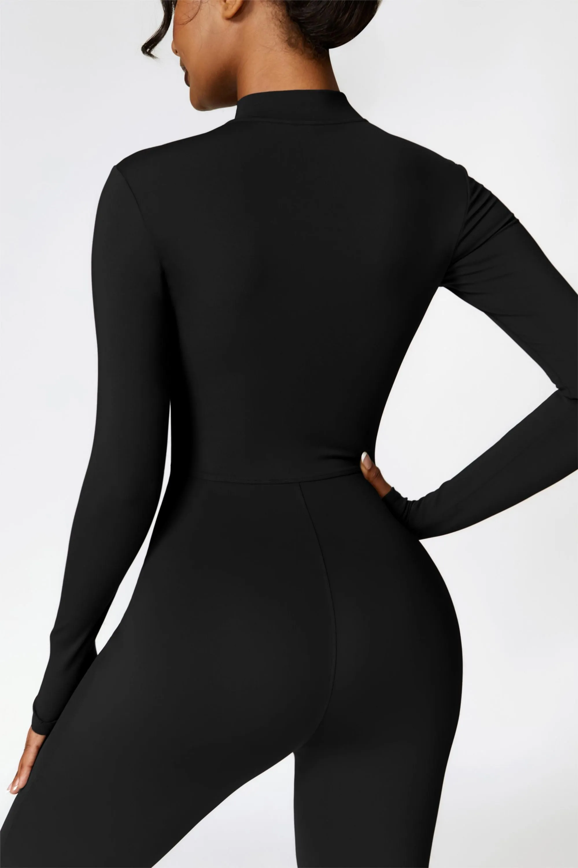 Fleece-Lined Half-Zip Active Jumpsuit