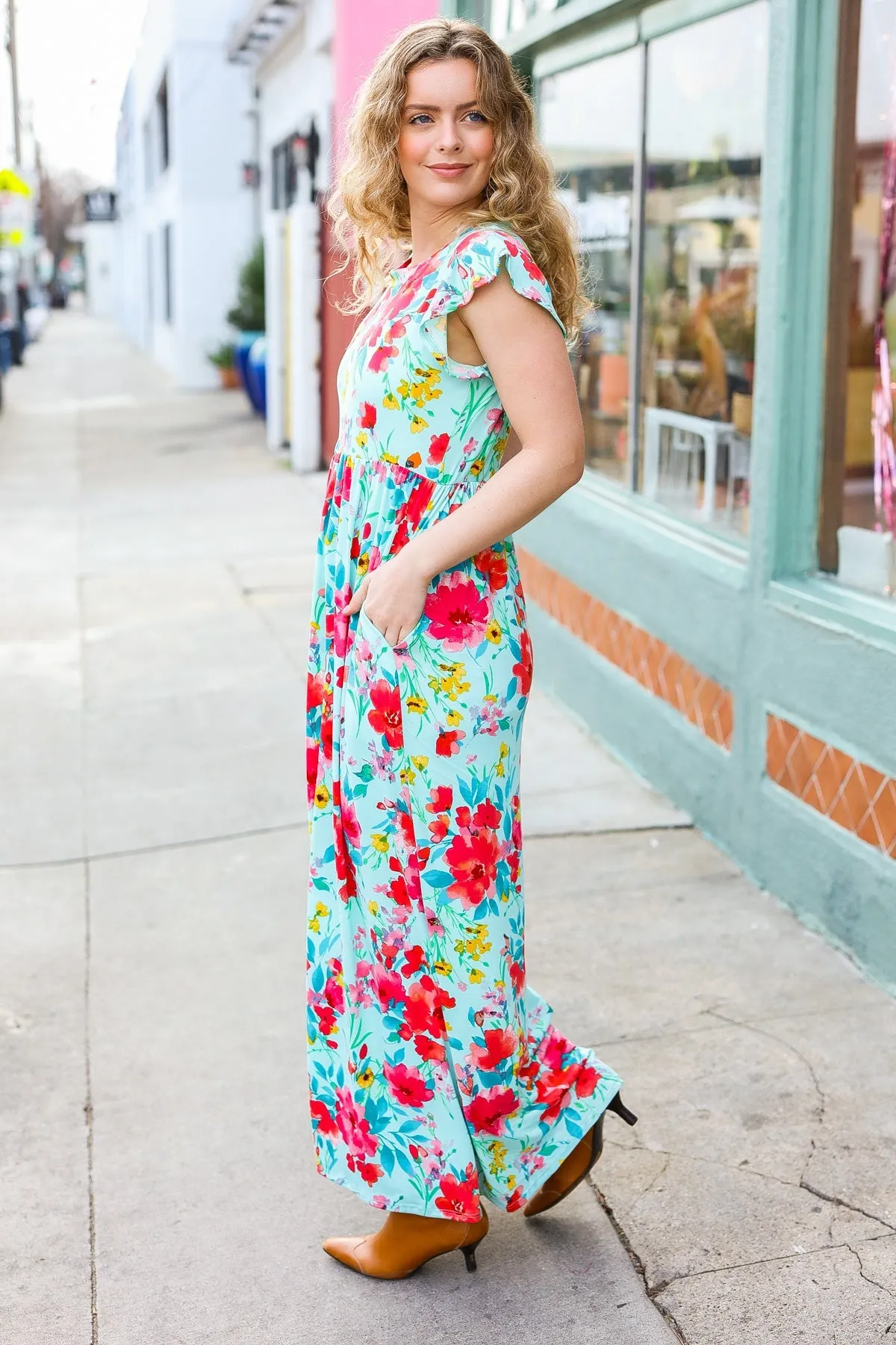 Floral Fit & Flare Maxi Dress