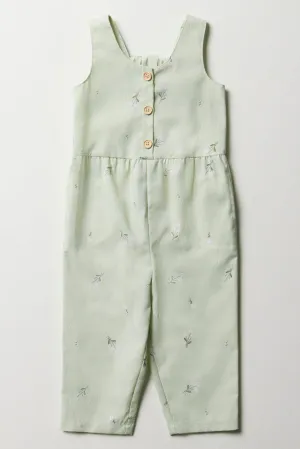 Floral Jumpsuit Green