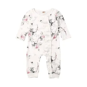 Floral Long Sleeve Baby Jumpsuit