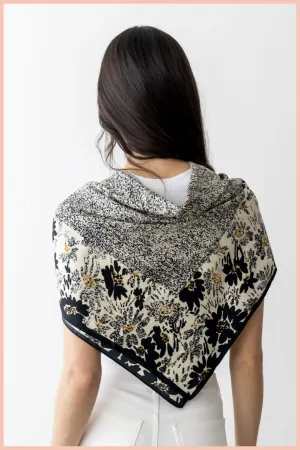 Floral Print Silky Scarf