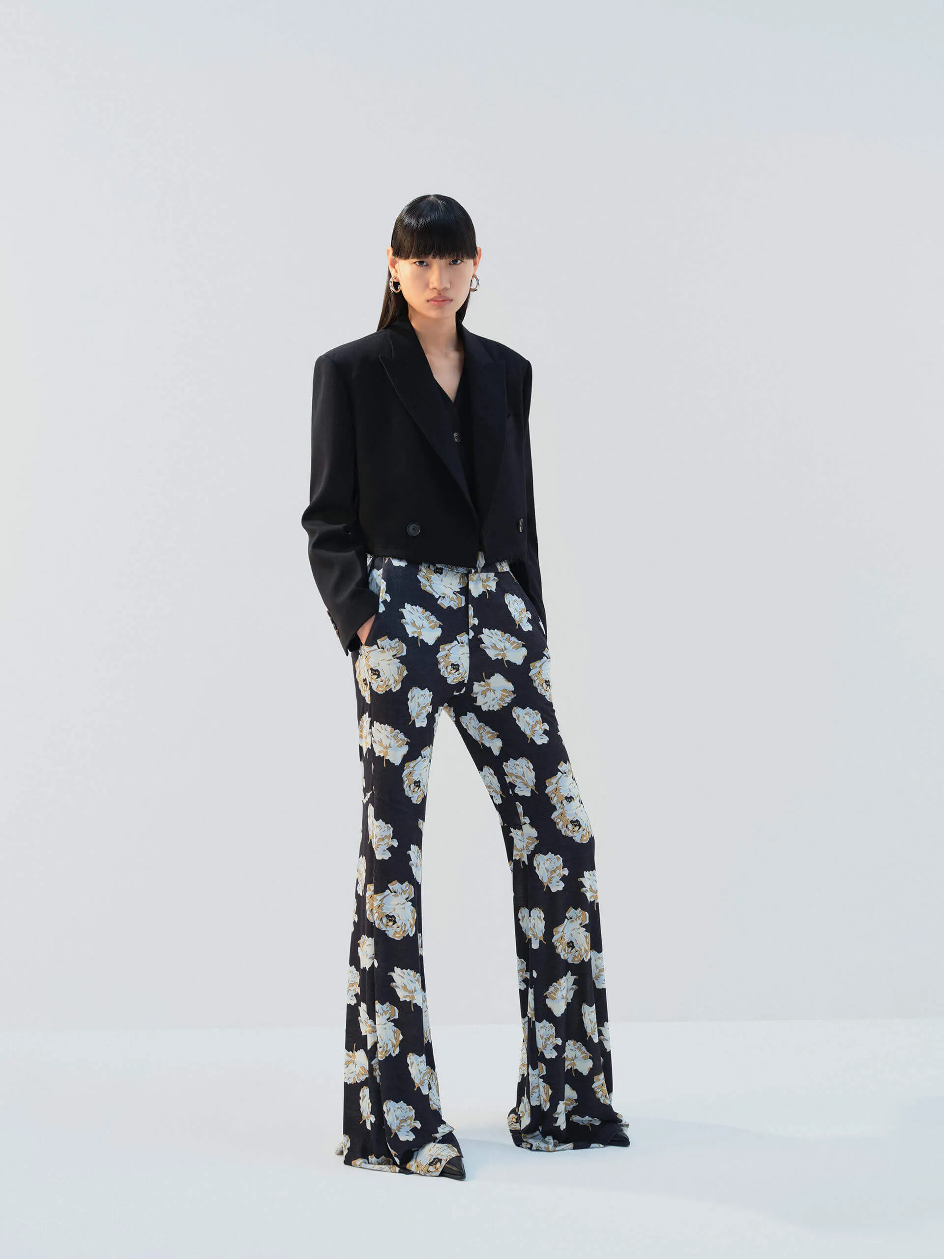 Floral Printed Flared Pants