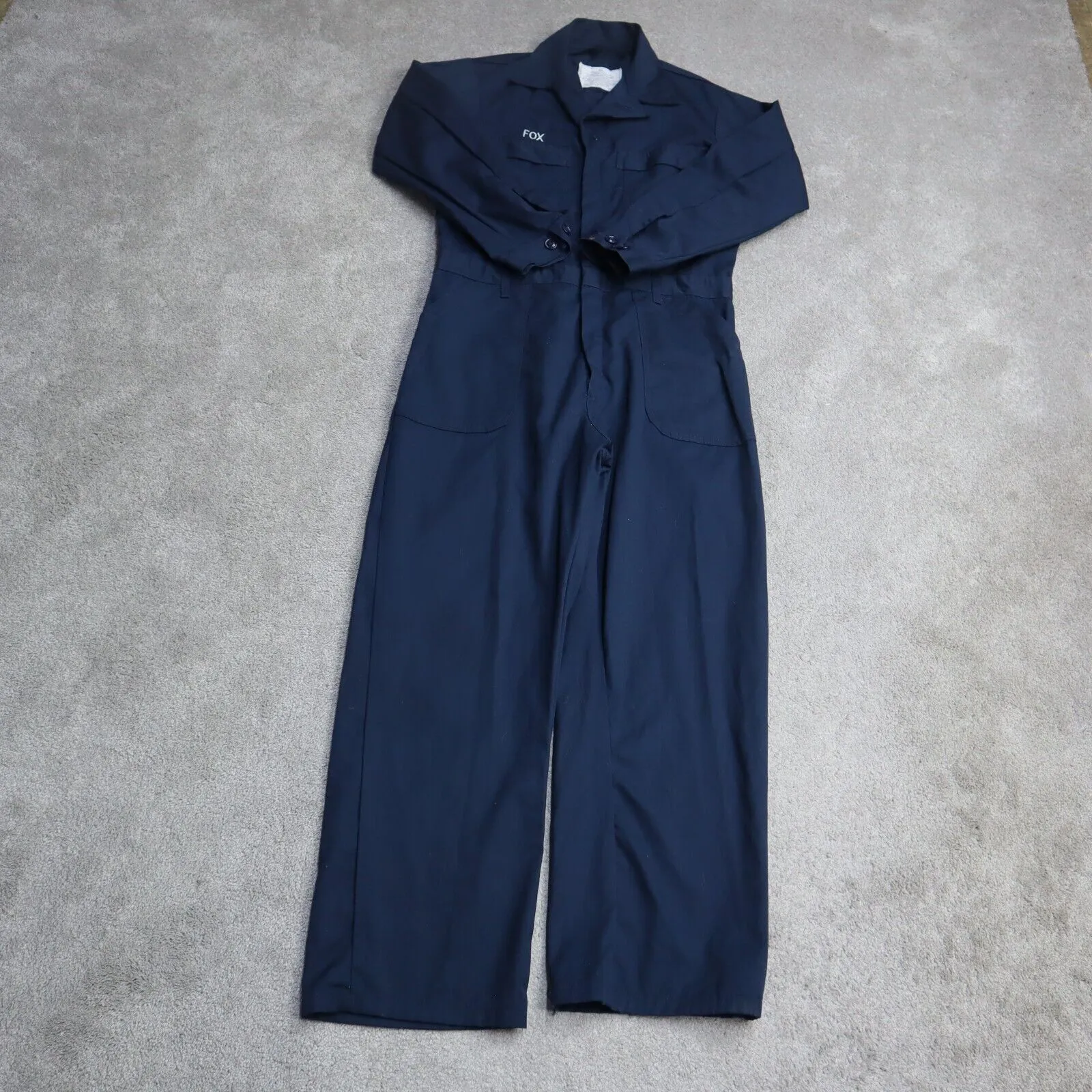 Fox Mens Insulated Coverall Jumpsuit Logo Blue Size 40 Large