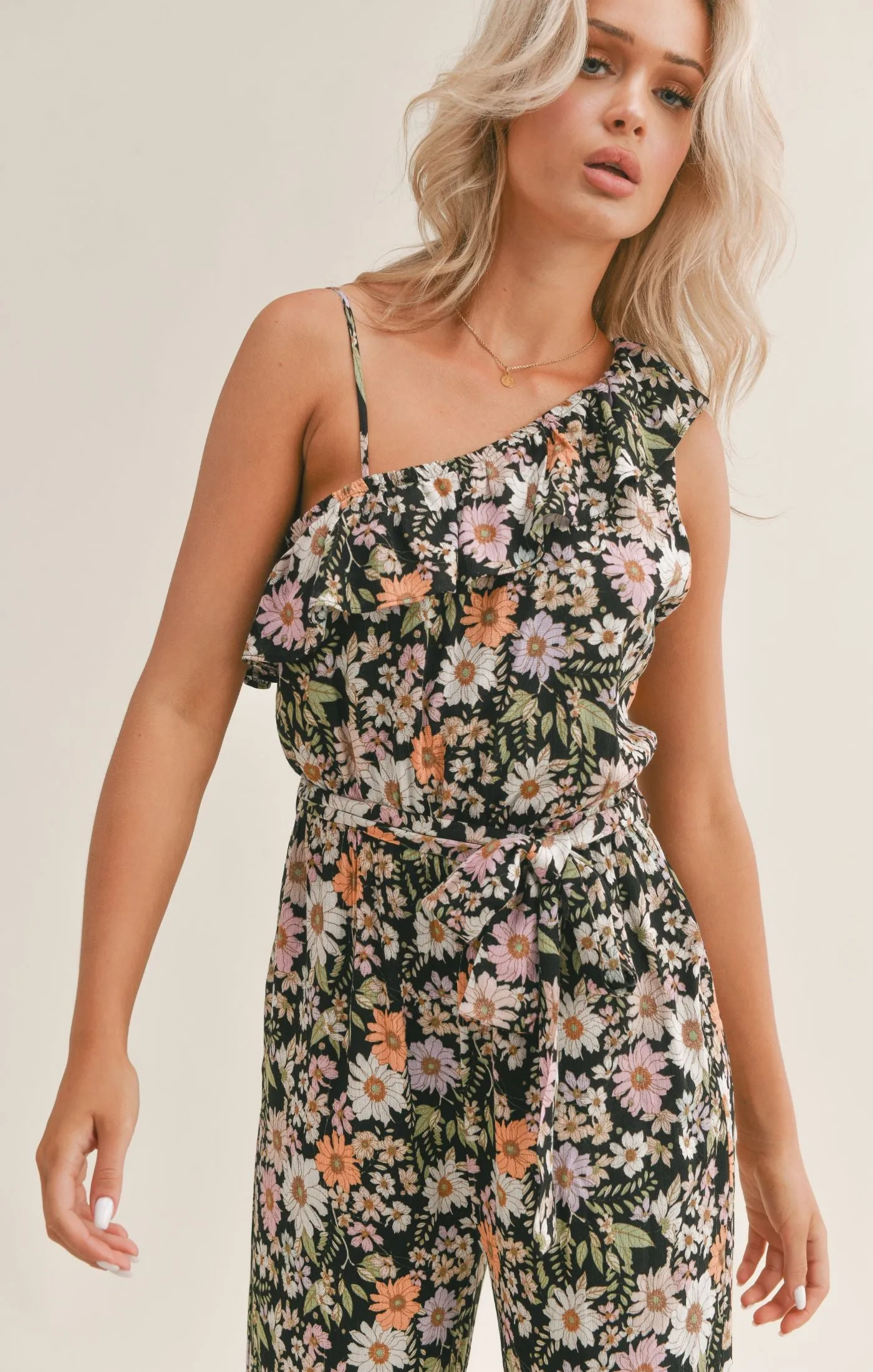 Getaway Garden One Shoulder Jumpsuit