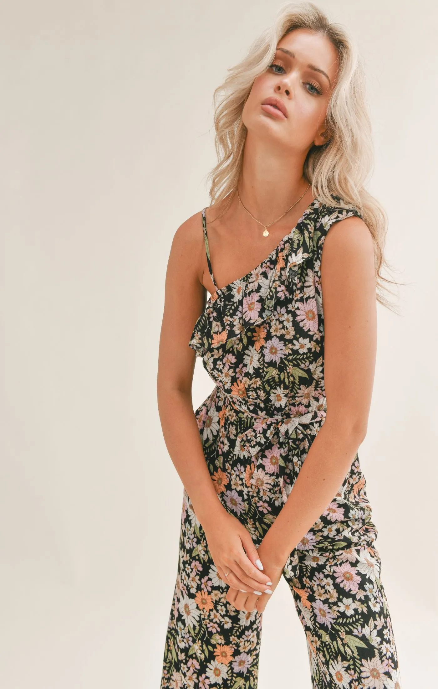 Getaway Garden One Shoulder Jumpsuit