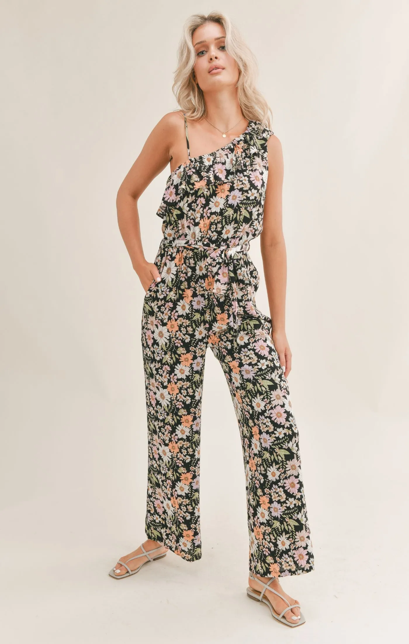 Getaway Garden One Shoulder Jumpsuit