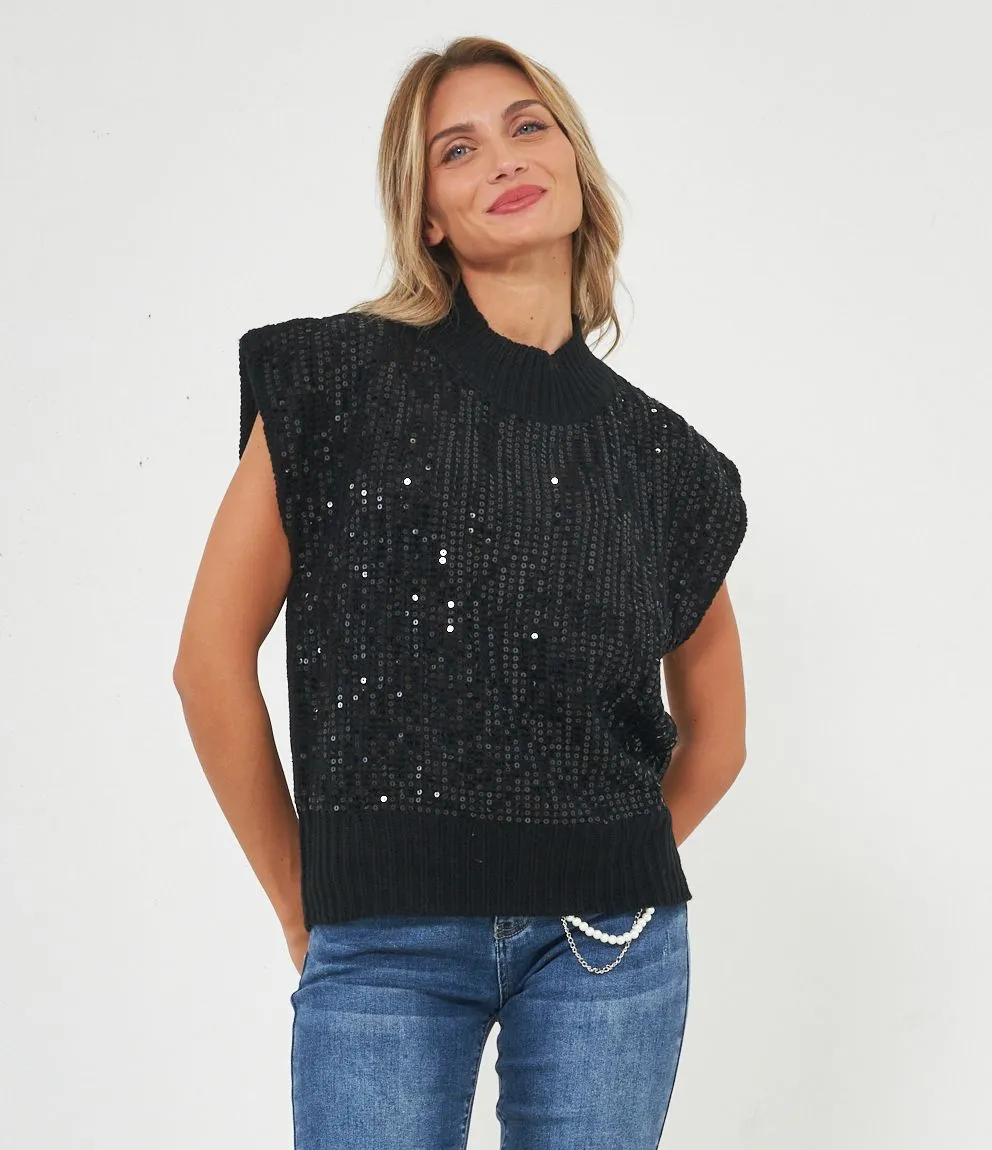 Gilet con paillettes