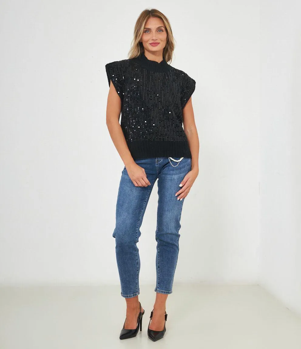 Gilet con paillettes