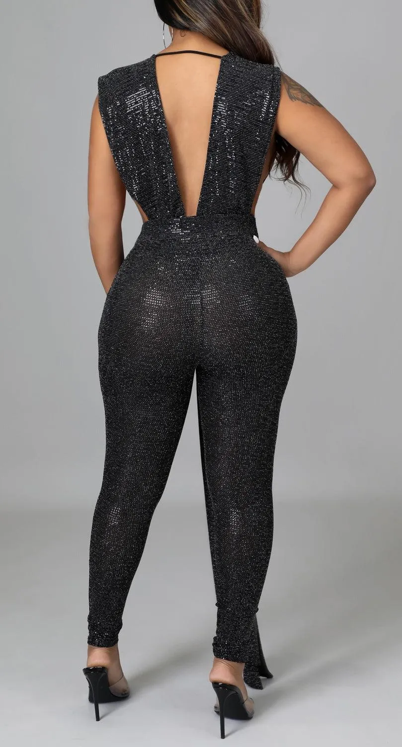 Glitter Detail Jumpsuit