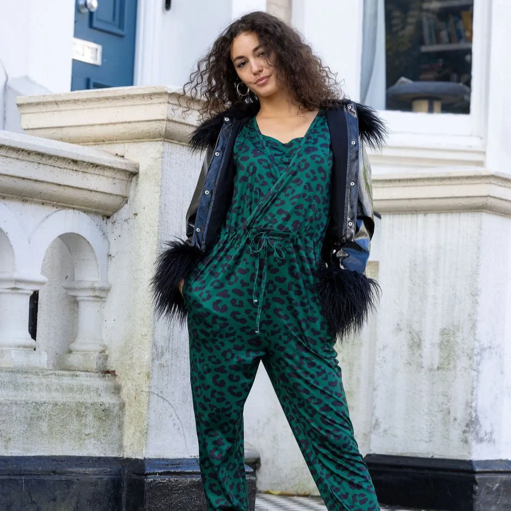 Grace Green Leopard Breastfeeding Jumpsuit