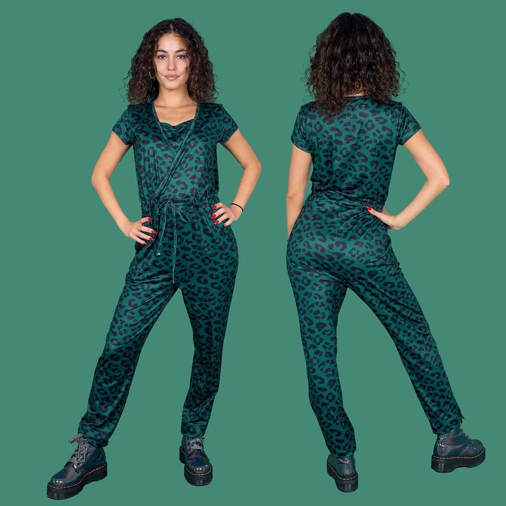 Grace Green Leopard Breastfeeding Jumpsuit