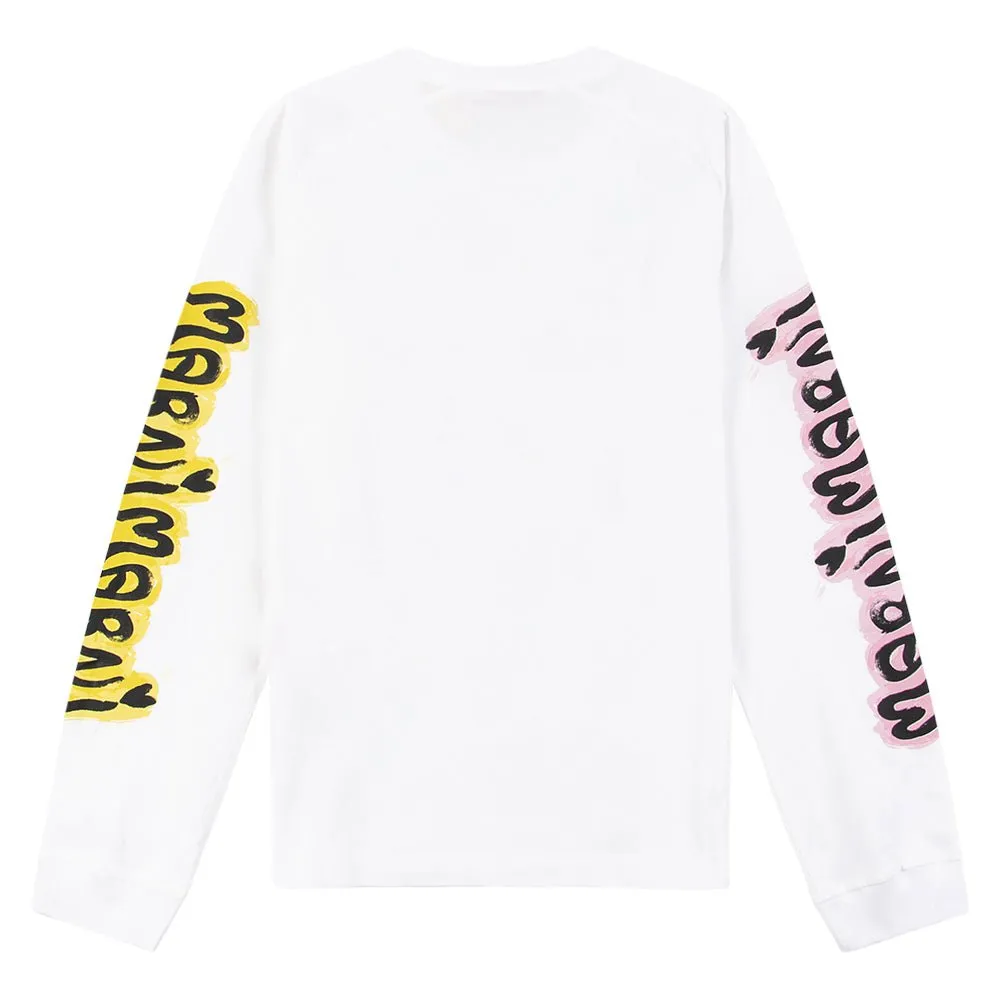 Graffiti Logo L/S Tee | White