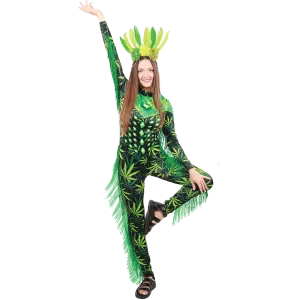 Grass Girl Jumpsuit Adult Costume