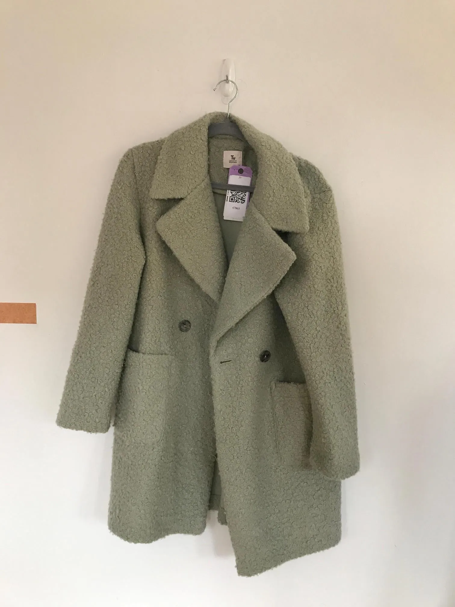 Green Teddy Bear Coat, TU, Size 12 (Polyester)