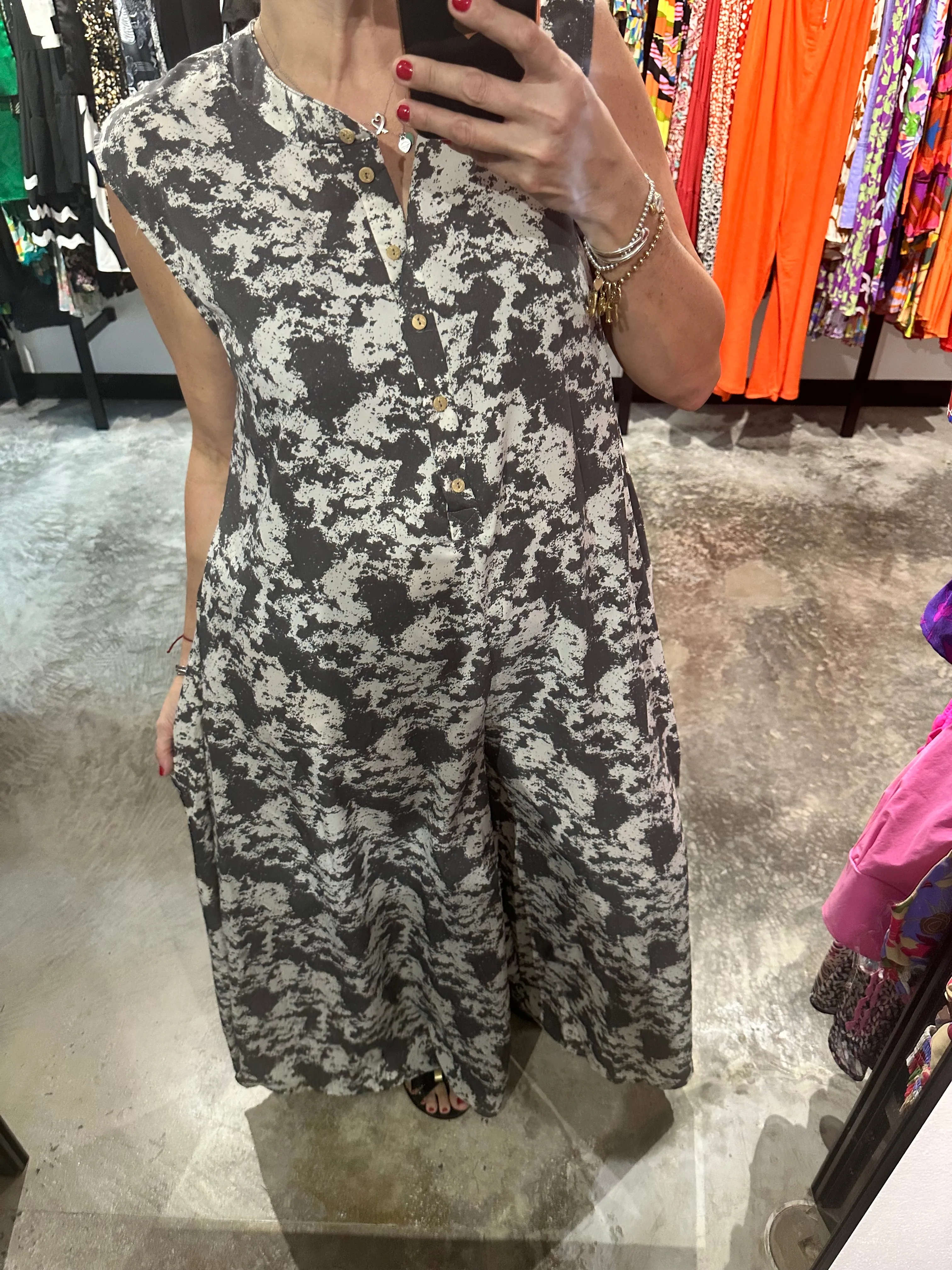 Grey Wide Multi Leg Jumpsuit