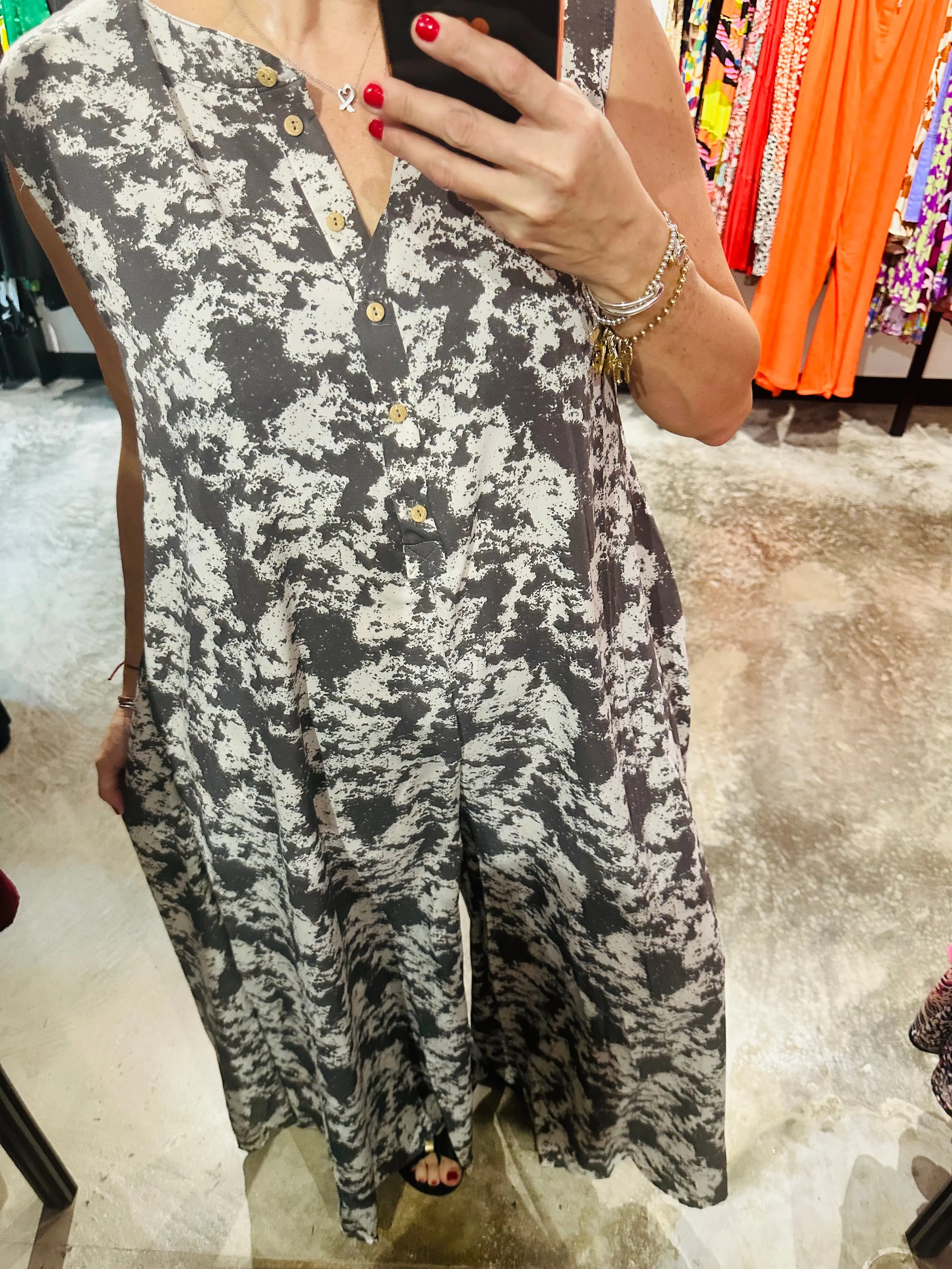 Grey Wide Multi Leg Jumpsuit