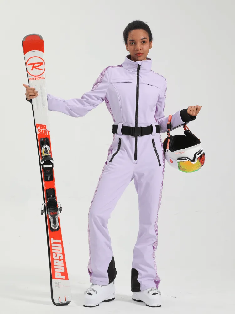 Gsou Snow Snowflake Slim Ski Jumpsuit - Women‘s