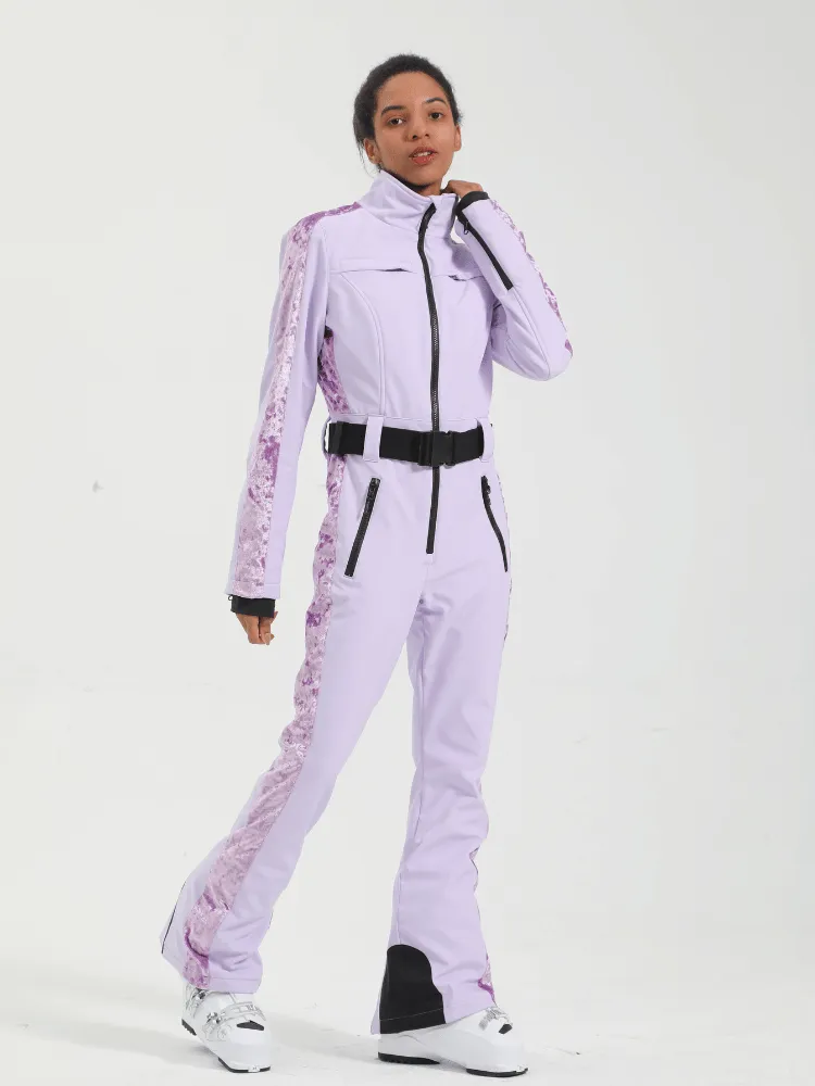 Gsou Snow Snowflake Slim Ski Jumpsuit - Women‘s