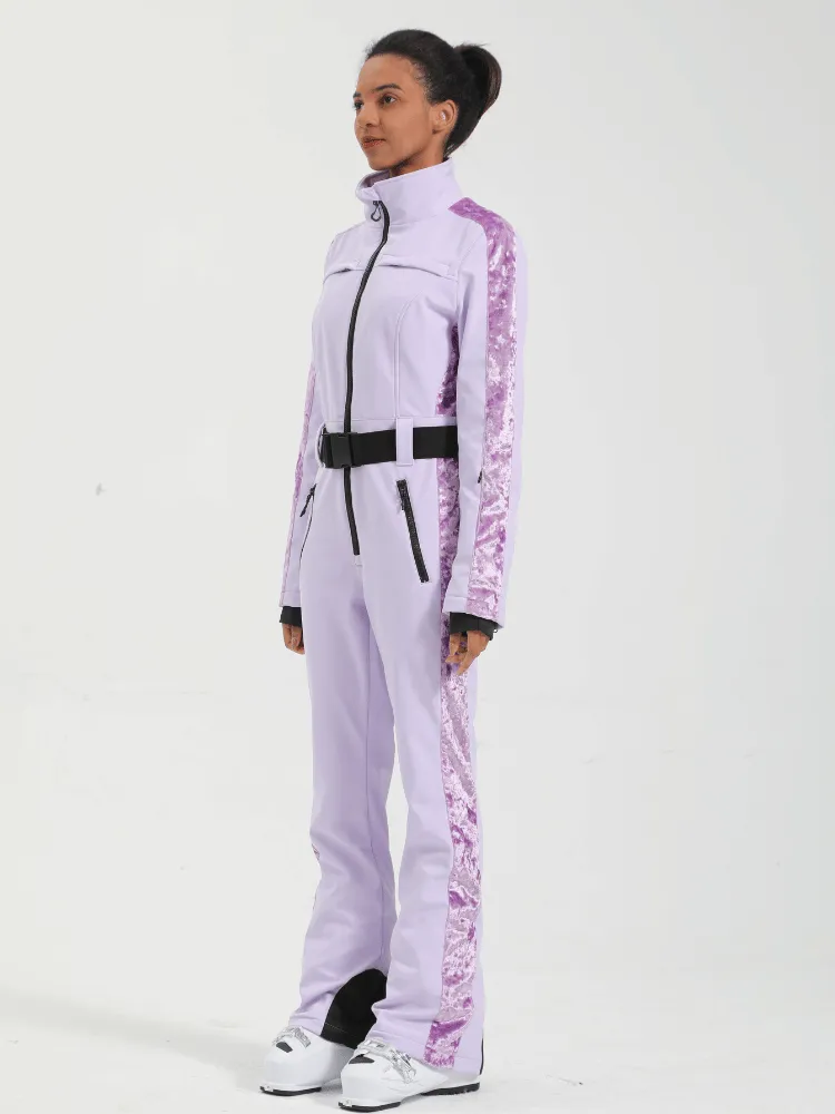 Gsou Snow Snowflake Slim Ski Jumpsuit - Women‘s