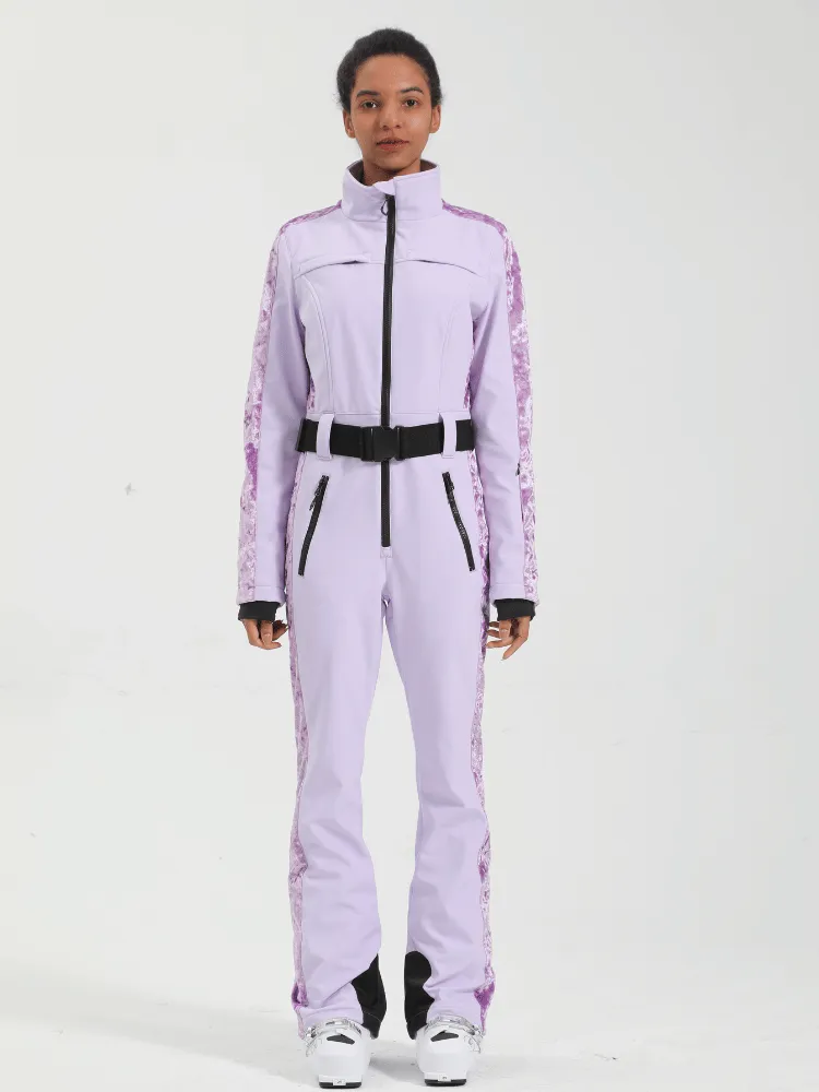 Gsou Snow Snowflake Slim Ski Jumpsuit - Women‘s