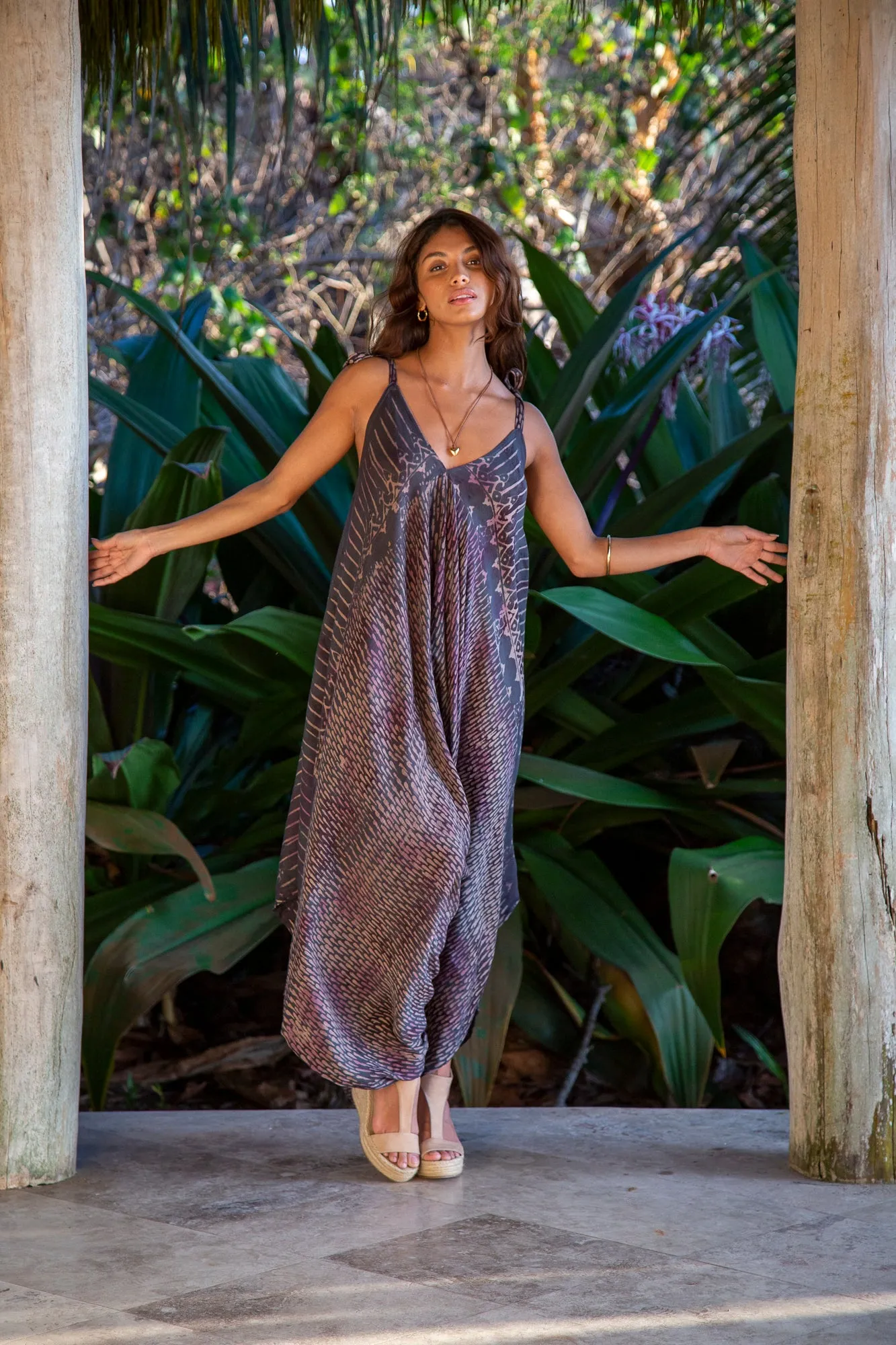 Gypsy Jumpsuit in Montauk Grey Raindrop