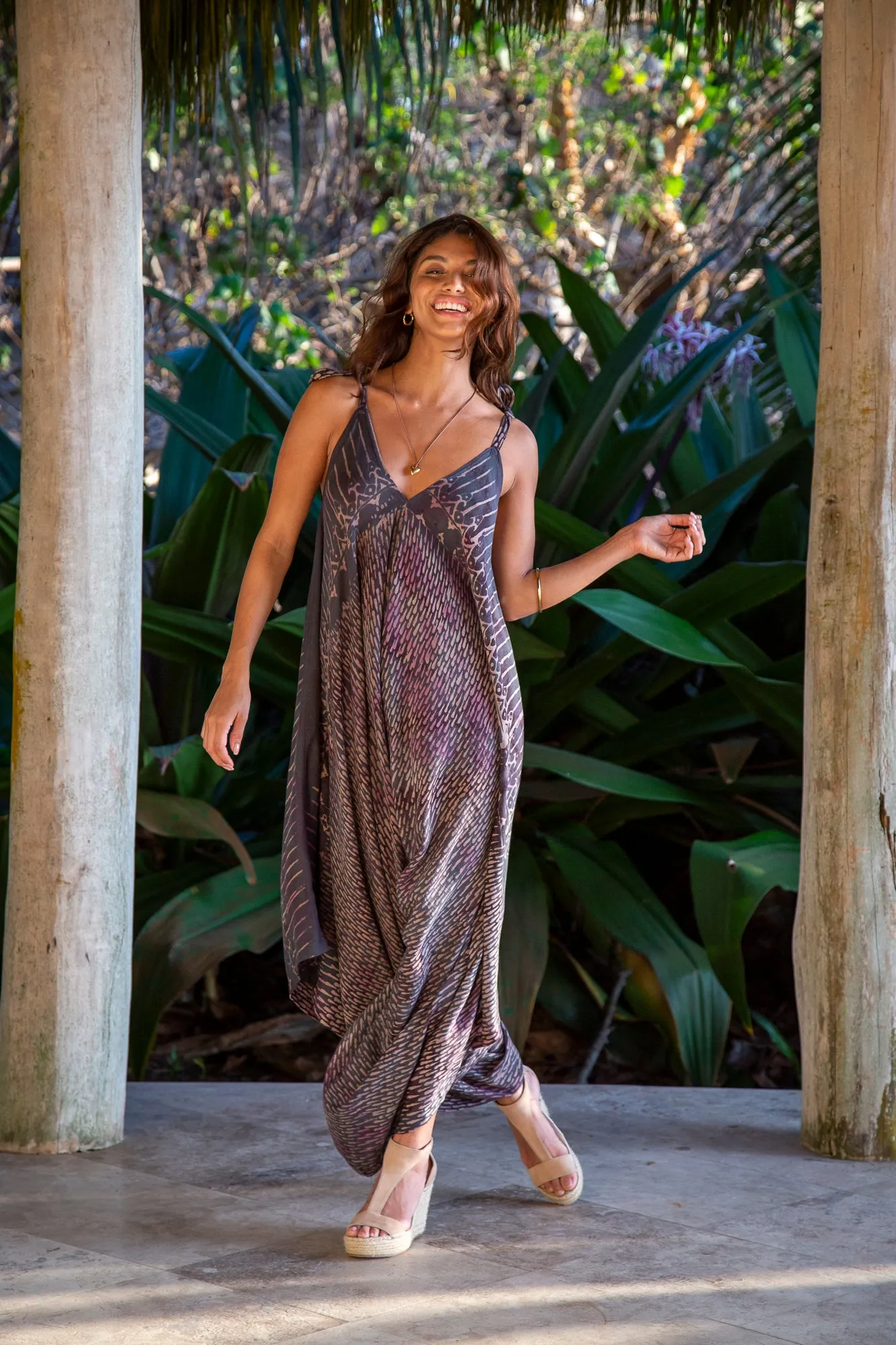 Gypsy Jumpsuit in Montauk Grey Raindrop