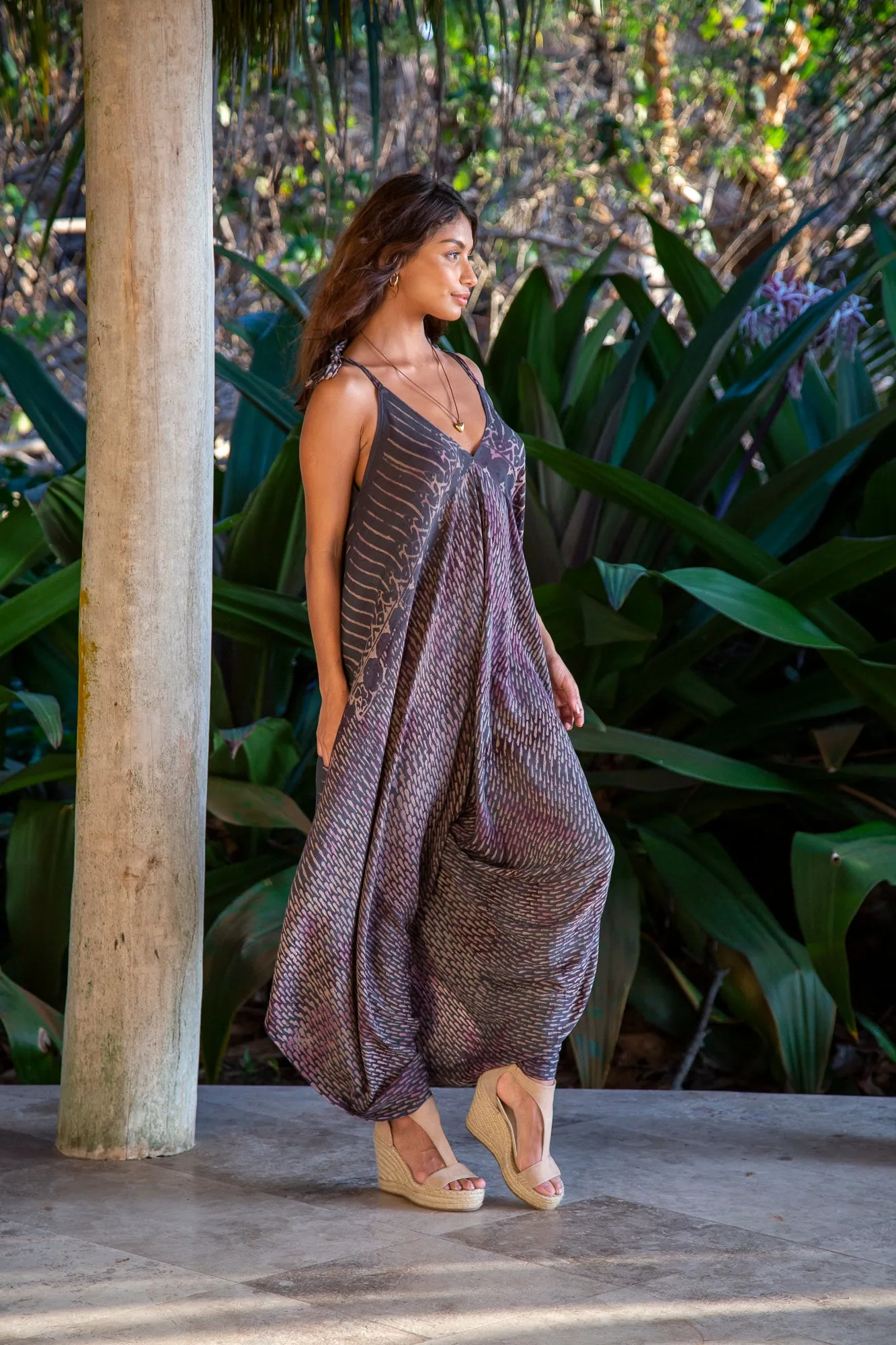 Gypsy Jumpsuit in Montauk Grey Raindrop