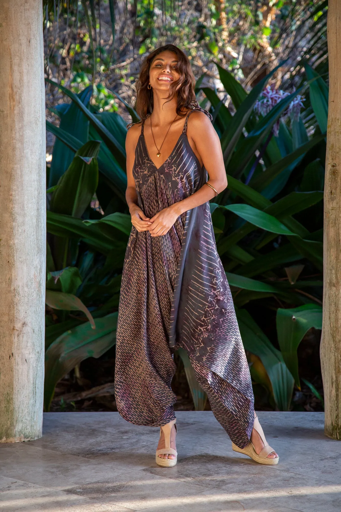 Gypsy Jumpsuit in Montauk Grey Raindrop