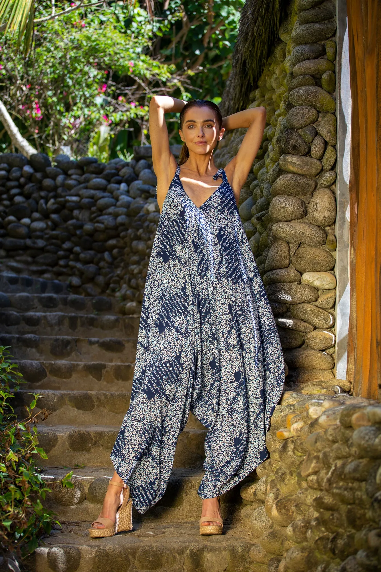 Gypsy Jumpsuit in Premium Fiji Navy Floral