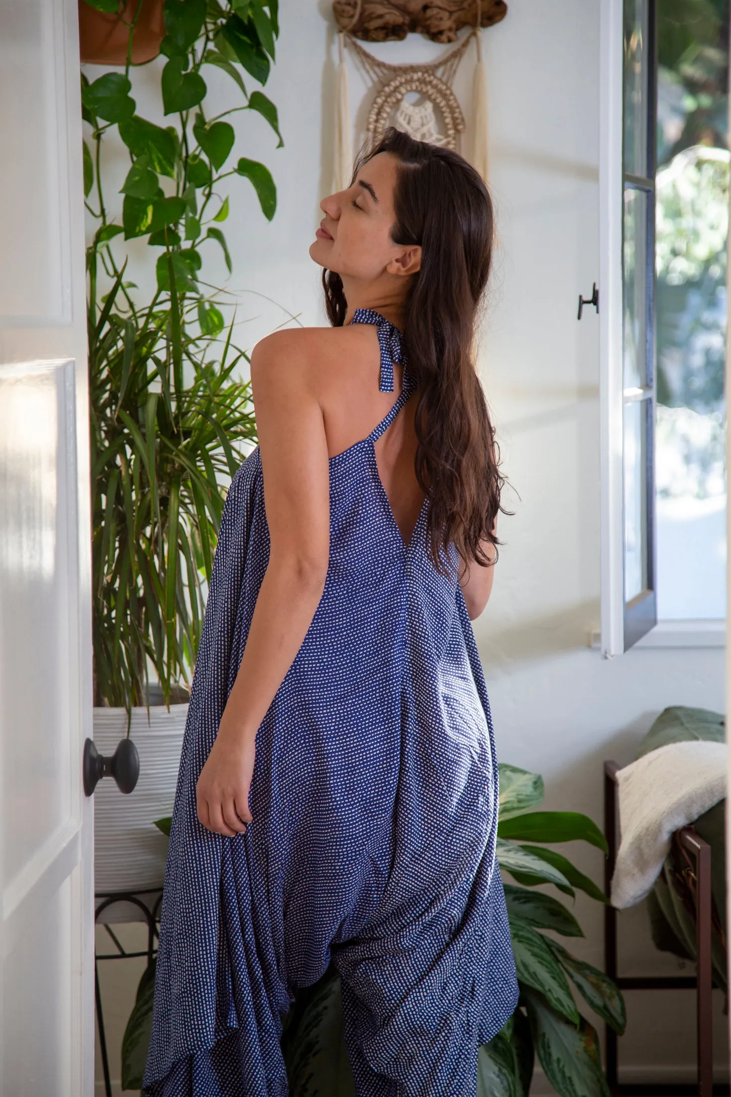 Gypsy Jumpsuit in Premium Navy Dash