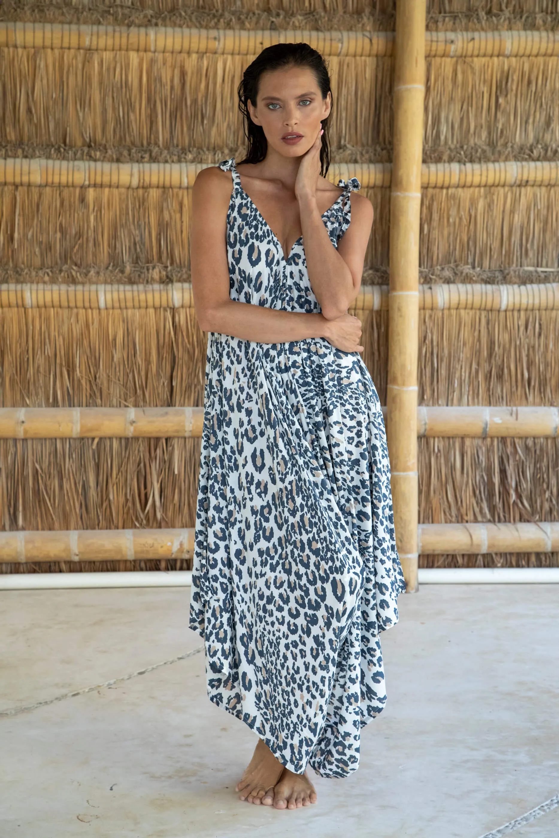 Gypsy Jumpsuit in Premium Roatan Grey Leopard