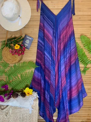 Gypsy Jumpsuit in Stripe Pink Purple