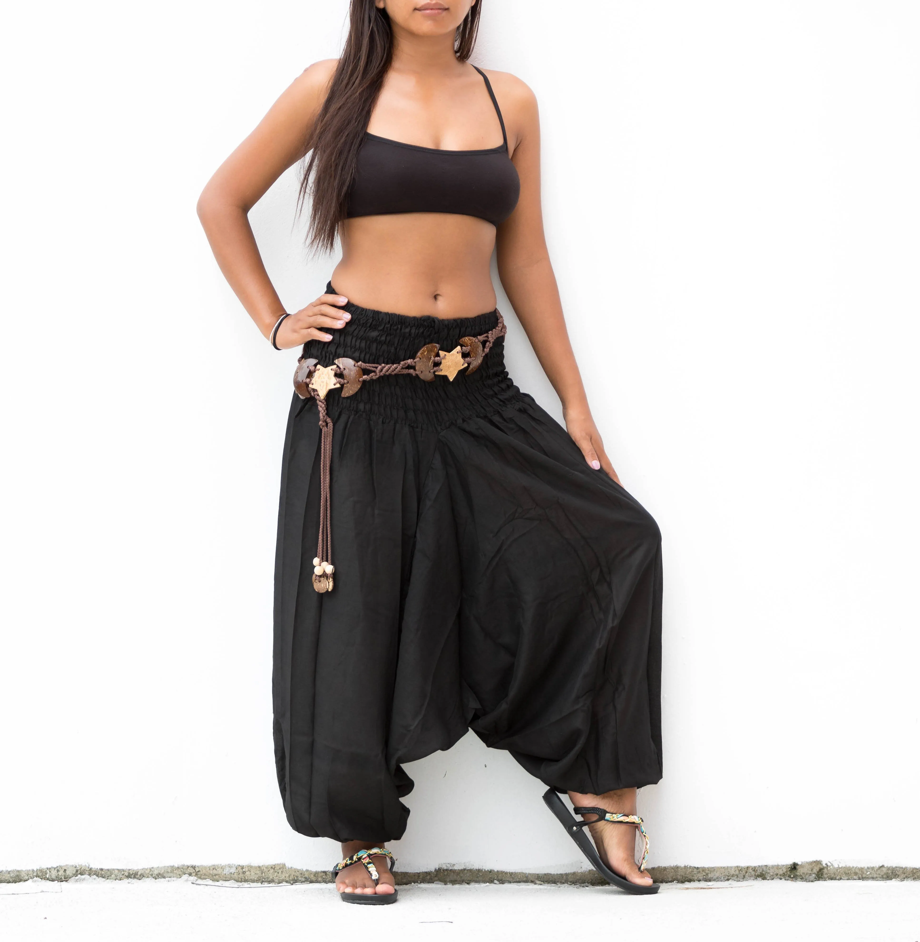 Harem Jumpsuit Pants Black