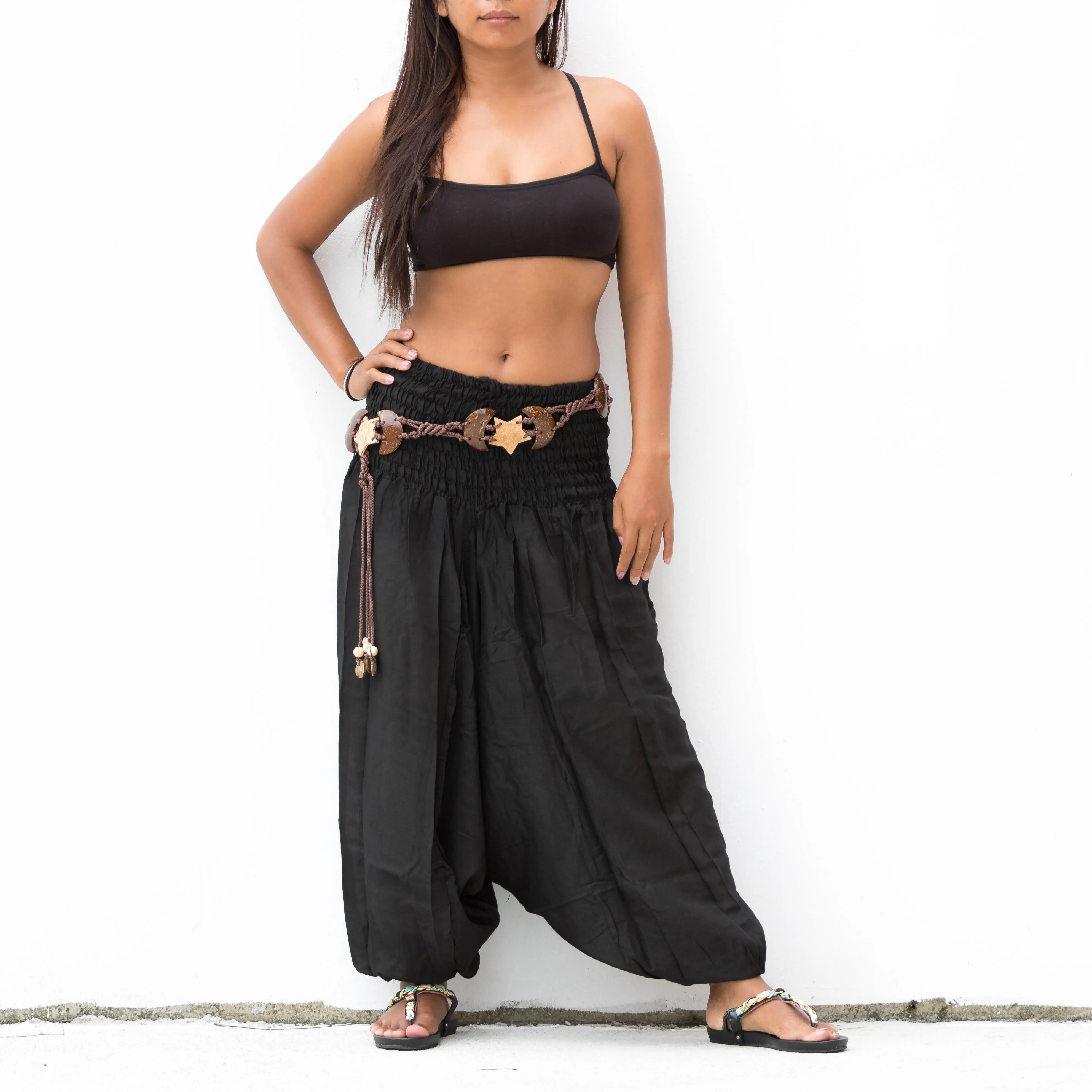 Harem Jumpsuit Pants Black