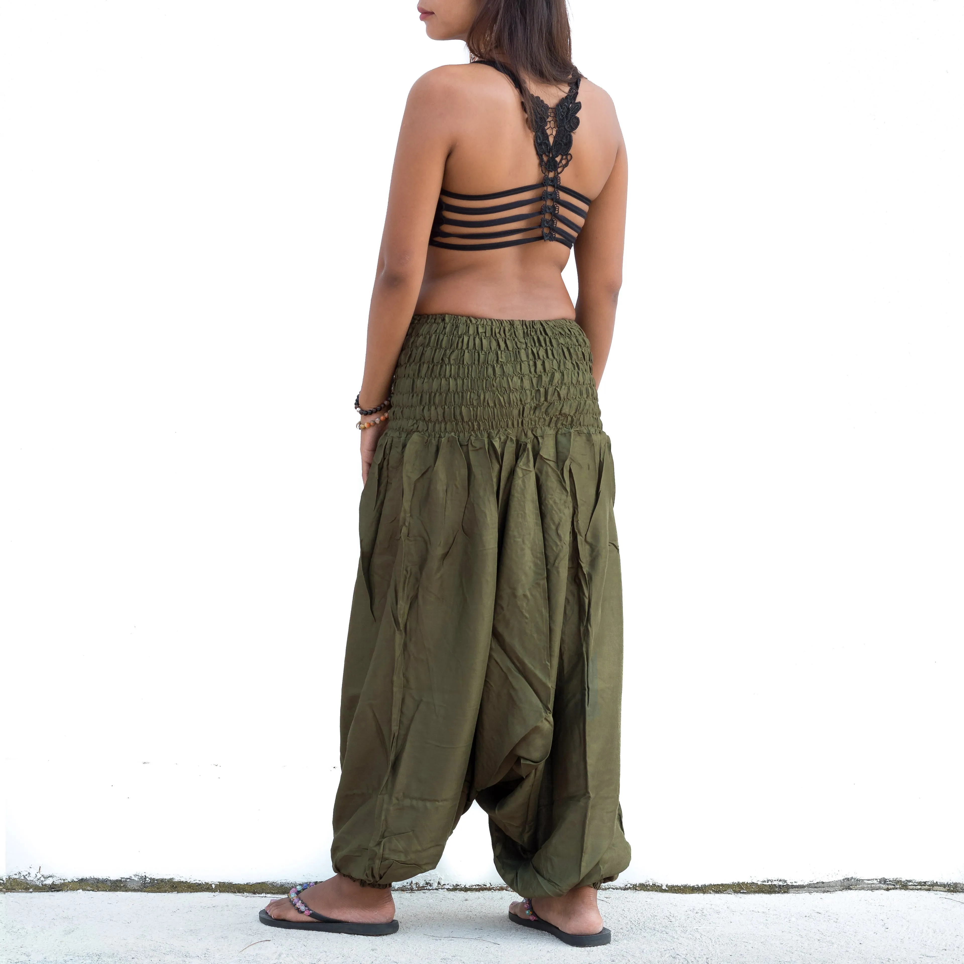 Harem Jumpsuit Pants Olive