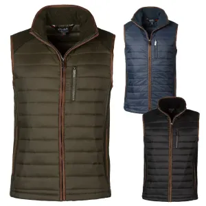 Huggate Hybrid Fleece Gilet Marl Navy