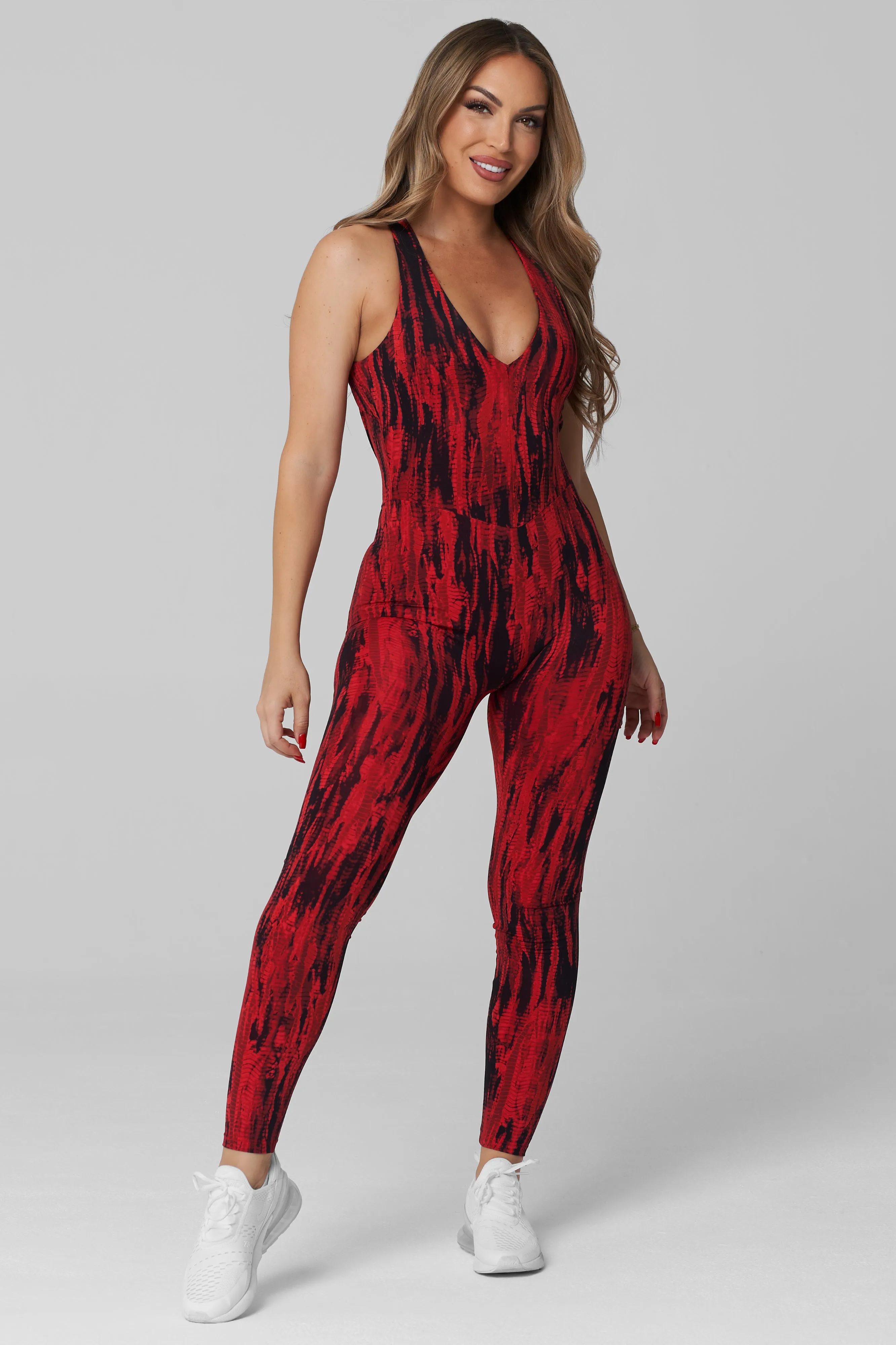 Ignite Open Back Scrunch Legging Jumpsuit