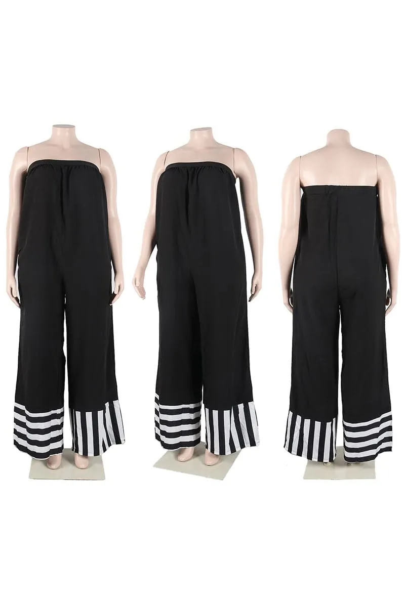 JA465 Strapless Wide Leg Jumpsuits