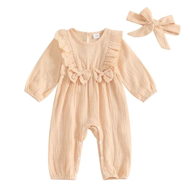 JANIE Ruffle Bowtie Jumpsuit