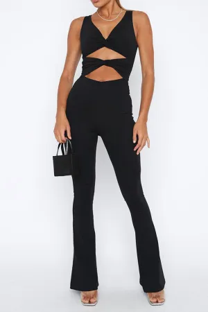 JB299 Cutout Bootcut Jumpsuits