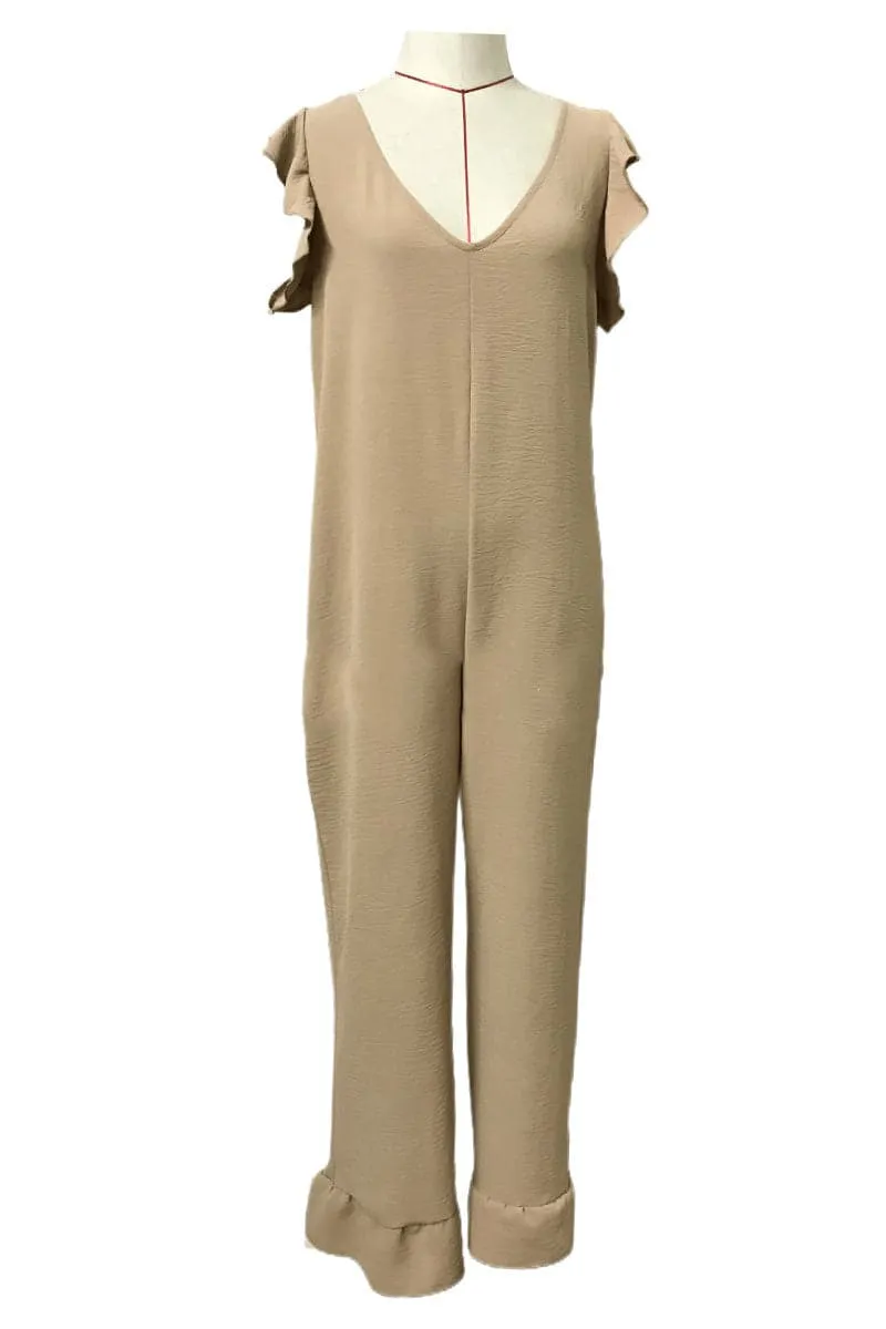 JB759 V Neckline Baggy Jumpsuit