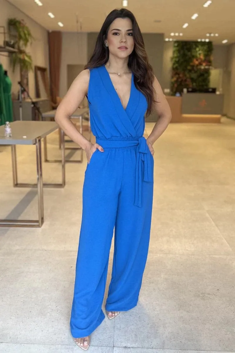 JB860 Sleeveless Wide Legs Jumpsuit