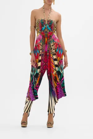 JERSEY DRAPED PANT JUMPSUIT WITH HARDWARE SAHARA SUPERNATURAL